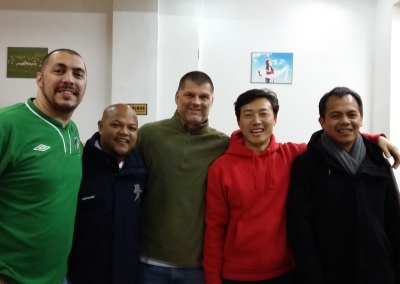 Dinner with several members of the International School of Qingdao staff, including Director, Donald Lyngdoh.